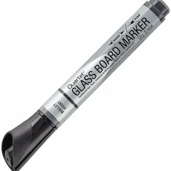Quartet® Premium Glass Board Dry-Erase Markers, Bullet Tip, Black, Pack Of 12