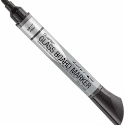 Quartet® Premium Glass Board Dry-Erase Markers, Bullet Tip, Black, Pack Of 12