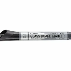 Quartet® Premium Glass Board Dry-Erase Markers, Bullet Tip, Black, Pack Of 12