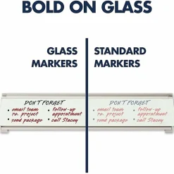 Quartet Premium Glass Board Dry-erase Markers - Erasable - Black, Blue, Red, Green Ink - Liquid - 6 / Pack