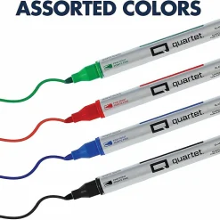 Quartet Premium Glass Board Dry-erase Markers - Erasable - Black, Blue, Red, Green Ink - Liquid - 6 / Pack