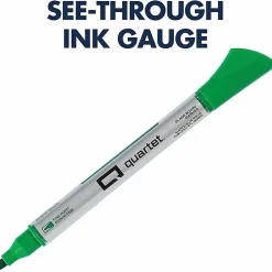 Quartet Premium Glass Board Dry-erase Markers - Erasable - Black, Blue, Red, Green Ink - Liquid - 6 / Pack