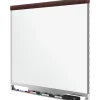 Quartet® Prestige™ 2 DuraMax® Porcelain Magnetic Dry-Erase Whiteboard, 48" x 36", Wood Frame With Mahogany Finish