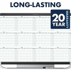 Quartet® Prestige® 2 Magnetic Dry-Erase 12 Month Calendar Board, 36" x 24", Total Erase® Surface