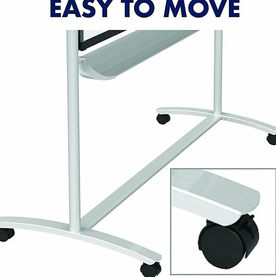 Quartet® Prestige® 2 Magnetic Dry-Erase Whiteboard With Mobile Easel, 72" x 48", Plastic Frame With Graphite Finish
