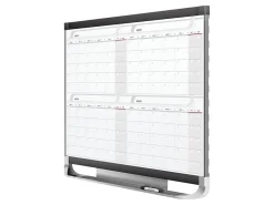 Quartet® Prestige® 2 Magnetic Four Month Calendar Board, 4' x 3', Total Erase® Surface - Monthly - 4 Month - 4MCP43P2
