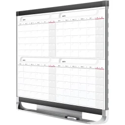 Quartet® Prestige® 2 Magnetic Four Month Calendar Board, 4' x 3', Total Erase® Surface - Monthly - 4 Month - 4MCP43P2