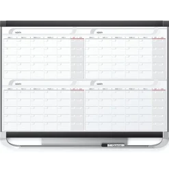 Quartet® Prestige™ 2 Magnetic 4 Month Calendar Dry-Erase Whiteboard, 36
