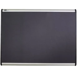 Quartet® Prestige Plus™ Magnetic Fabric Bulletin Board, 48" x 36", Aluminum Frame With Silver Finish