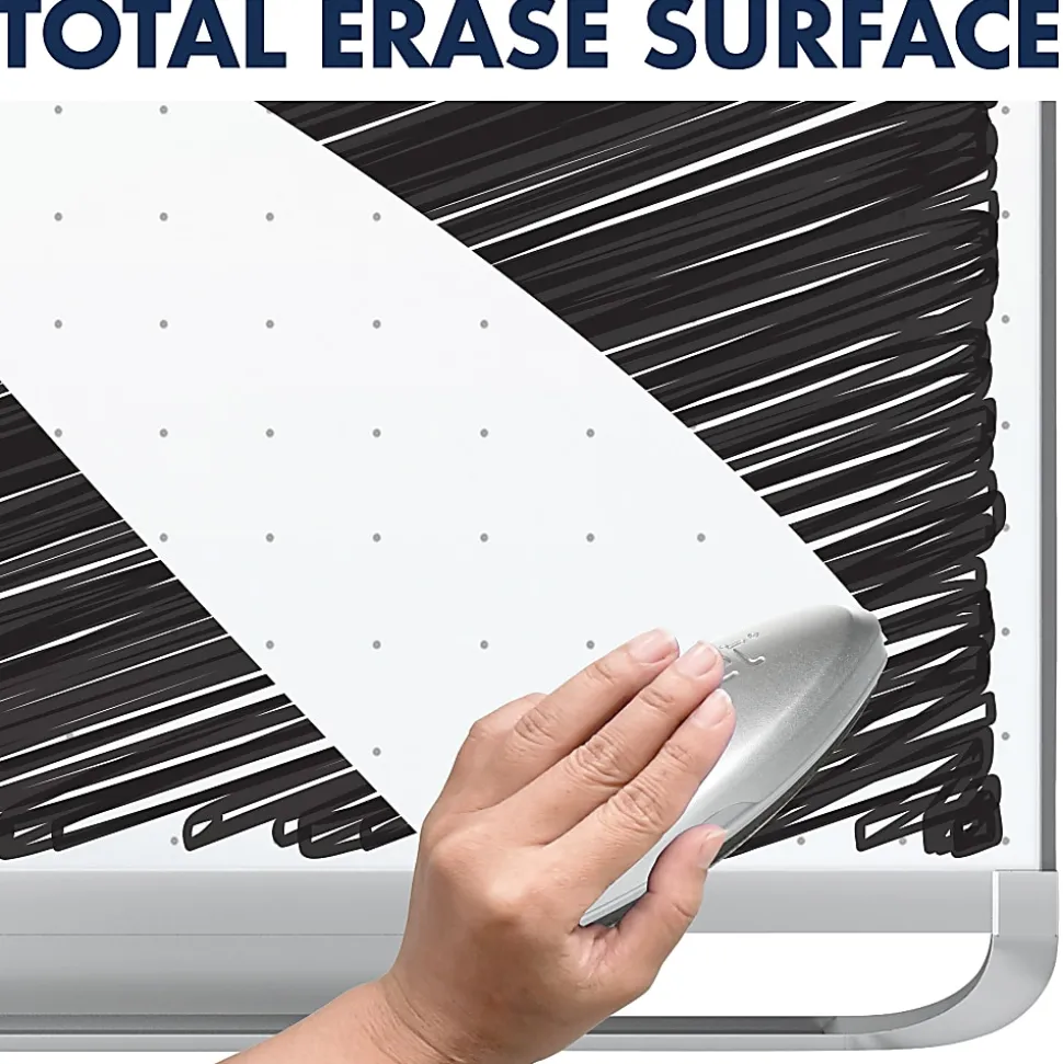 Quartet® Prestige™ 2 Total Erase® Melamine Dry-Erase Whiteboard, 72" x 48", Wood Frame With Mahogany Finish