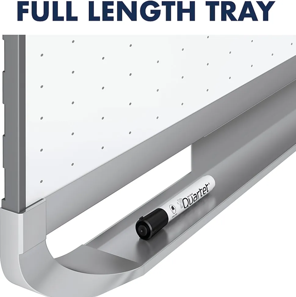 Quartet® Prestige™ 2 Total Erase® Melamine Dry-Erase Whiteboard, 72" x 48", Wood Frame With Mahogany Finish