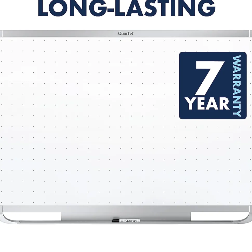 Quartet® Prestige™ 2 Total Erase® Melamine Dry-Erase Whiteboard, 72" x 48", Aluminum Frame With Silver Finish