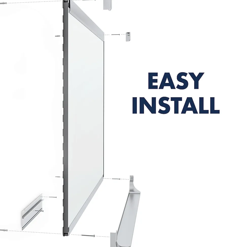 Quartet® Prestige™ 2 Total Erase® Melamine Dry-Erase Whiteboard, 72" x 48", Aluminum Frame With Silver Finish
