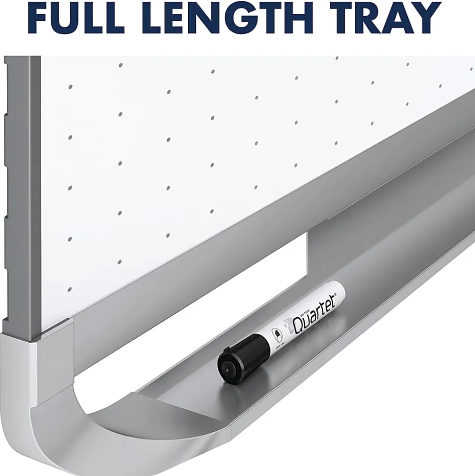 Quartet® Prestige™ 2 Total Erase® Melamine Dry-Erase Whiteboard, 72" x 48", Aluminum Frame With Silver Finish