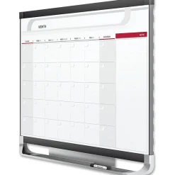 Quartet® Prestige™ 2 Total Erase® Magnetic Project Planner/Monthly Calendar Dry-Erase Whiteboard, 36" x 24", Aluminum Frame With Graphite Finish