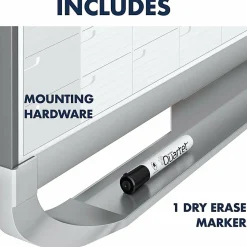 Quartet® Prestige™ 2 Total Erase® Magnetic Project Planner/Monthly Calendar Dry-Erase Whiteboard, 36