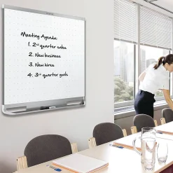 Quartet® Prestige™ 2 Total Erase® Melamine Dry-Erase Whiteboard, 96" x 48", Aluminum Frame With Silver Finish