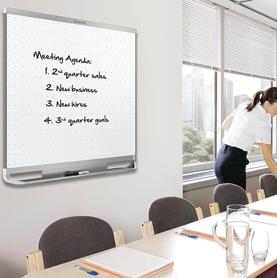 Quartet® Prestige™ 2 Total Erase® Melamine Dry-Erase Whiteboard, 96" x 48", Aluminum Frame With Silver Finish