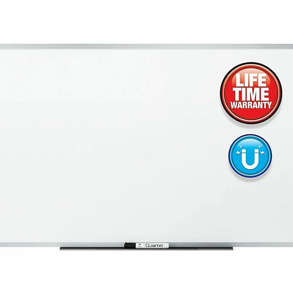 Quartet® Standard DuraMax® Porcelain Magnetic Dry-Erase Whiteboard, 96" x 48", Aluminum Frame With Silver Finish