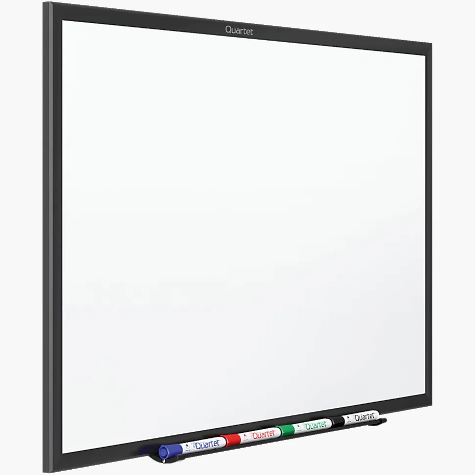 Quartet® Standard Melamine Dry-Erase Whiteboard, 36" x 48", Aluminum Frame With Silver Finish