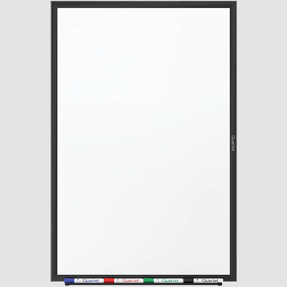 Quartet® Standard Melamine Dry-Erase Whiteboard, 36" x 48", Aluminum Frame With Silver Finish