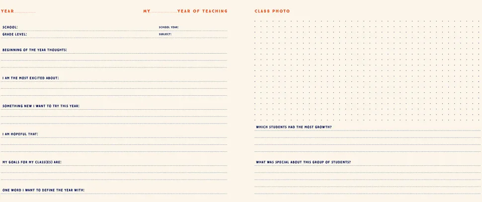 Quarto Publishing Teachers Memory Book, 9-1/4" x 7-3/4", 160 Pages, Blue
