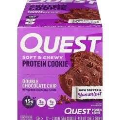 Quest Double Chocolate Chip Protein Cookies, 2.08 Oz, Total Qty 12
