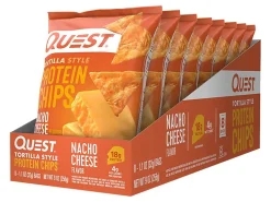 Quest Nacho Protein Tortilla Chips, 1.1 Oz, Pack Of 8 Bags