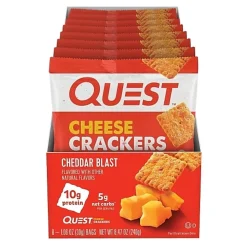 Quest Nutrition Cheddar Blast Cheese Crackers, 1.06 Oz, Total Qty 8