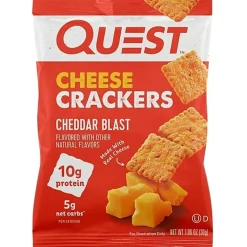 Quest Nutrition Cheddar Blast Cheese Crackers, 1.06 Oz, Total Qty 8