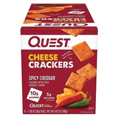Quest Nutrition Spicy Cheddar Cheese Crackers, 1.06 Oz, Total Qty 8