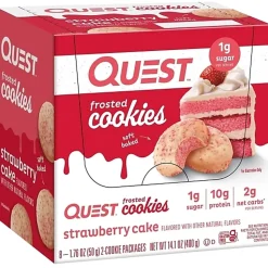 Quest Strawberry Cake Frosted Cookies, 1.76 Oz, Total Qty 8