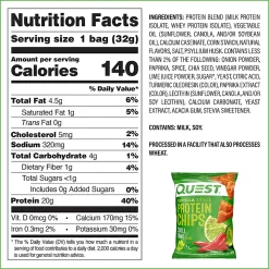 Quest Tortilla Style Protein Chip Variety Pack, 1.1 Oz, Total Qty 14