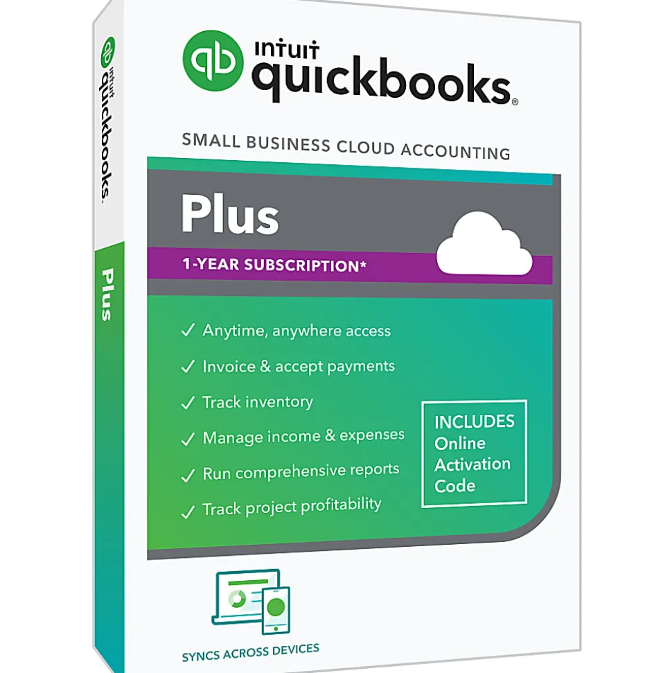 QuickBooks® Online Plus 2023 For PC, 1-Year Subscription, Windows® 10, Product Key