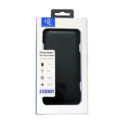 Quick Communication Corp.  Fast Charge Power Bank With Lux LED Flashlight, Black, 78460