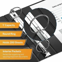 QuickFit® Heavy Duty View 3-Ring Binder, Spreadsheet, 1