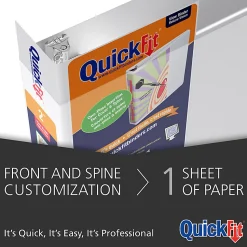 QuickFit® Heavy Duty View 3-Ring Binder, Spreadsheet, 1