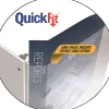 QuickFit® Landscape Overlay 3-Ring Binder, 1 1/2" Round Rings, Black
