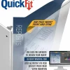 QuickFit® Legal Landscape Overlay 3-Ring Binder, 2" Round Rings, 50% Recycled, Black