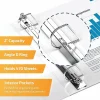 QuickFit® 3-Ring Binder, Spreadsheet, 2" Locking Angle D-Rings, White