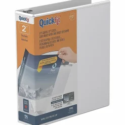 QuickFit® View 3-Ring Binder, 2" Angle D-Rings, White