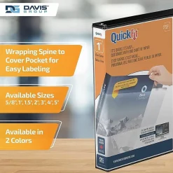 QuickFit® View 3-Ring Binder, 1" Angle D-Rings, Black