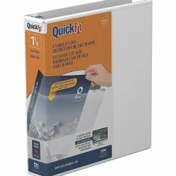 QuickFit® View 3-Ring Binder, 1 1/2" Round Rings, White