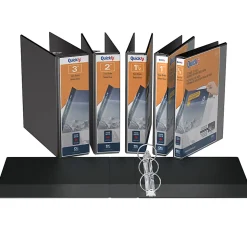 QuickFit® View 3-Ring Binder, 1" Round Rings, Black