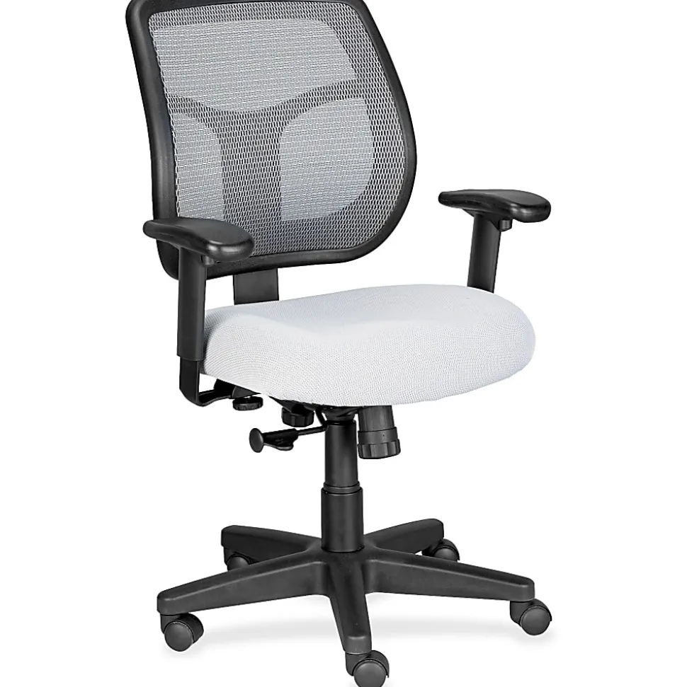 Raynor® Eurotech Apollo Mesh/Fabric Synchro Tilt Task Chair, Silver/Black