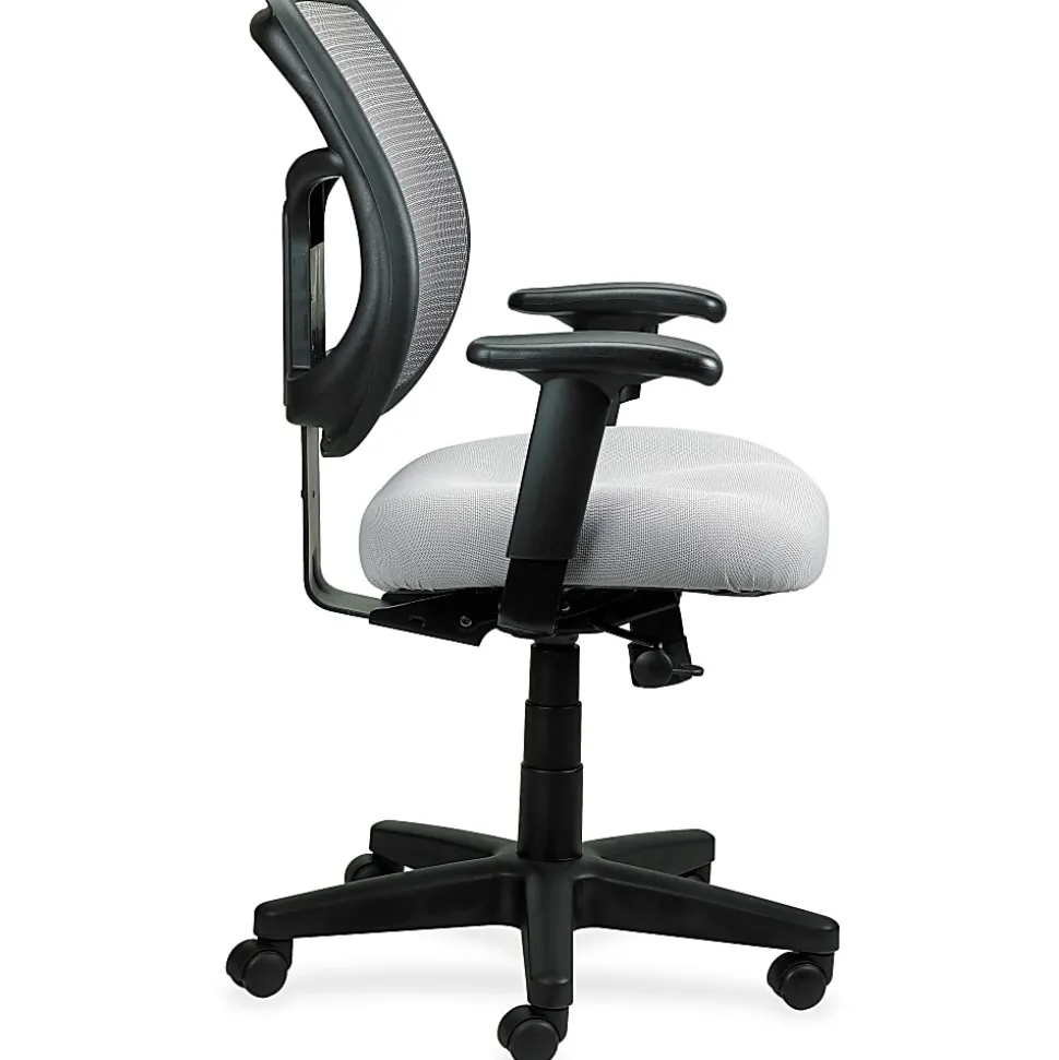 Raynor® Eurotech Apollo Mesh/Fabric Synchro Tilt Task Chair, Silver/Black