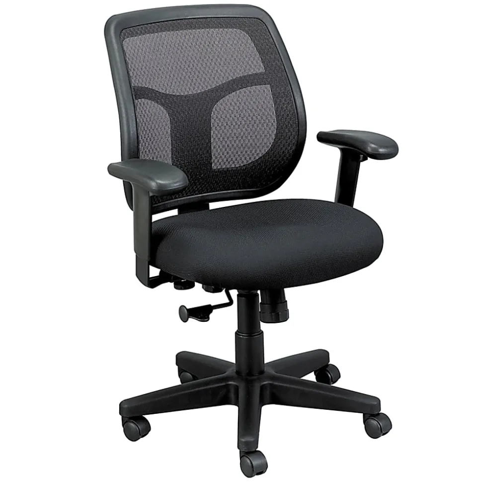Raynor® Eurotech Apollo Mesh/Fabric Synchro Tilt Task Chair, Black