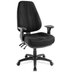 Raynor® Miranda Multifunction High-Back Chair, Black