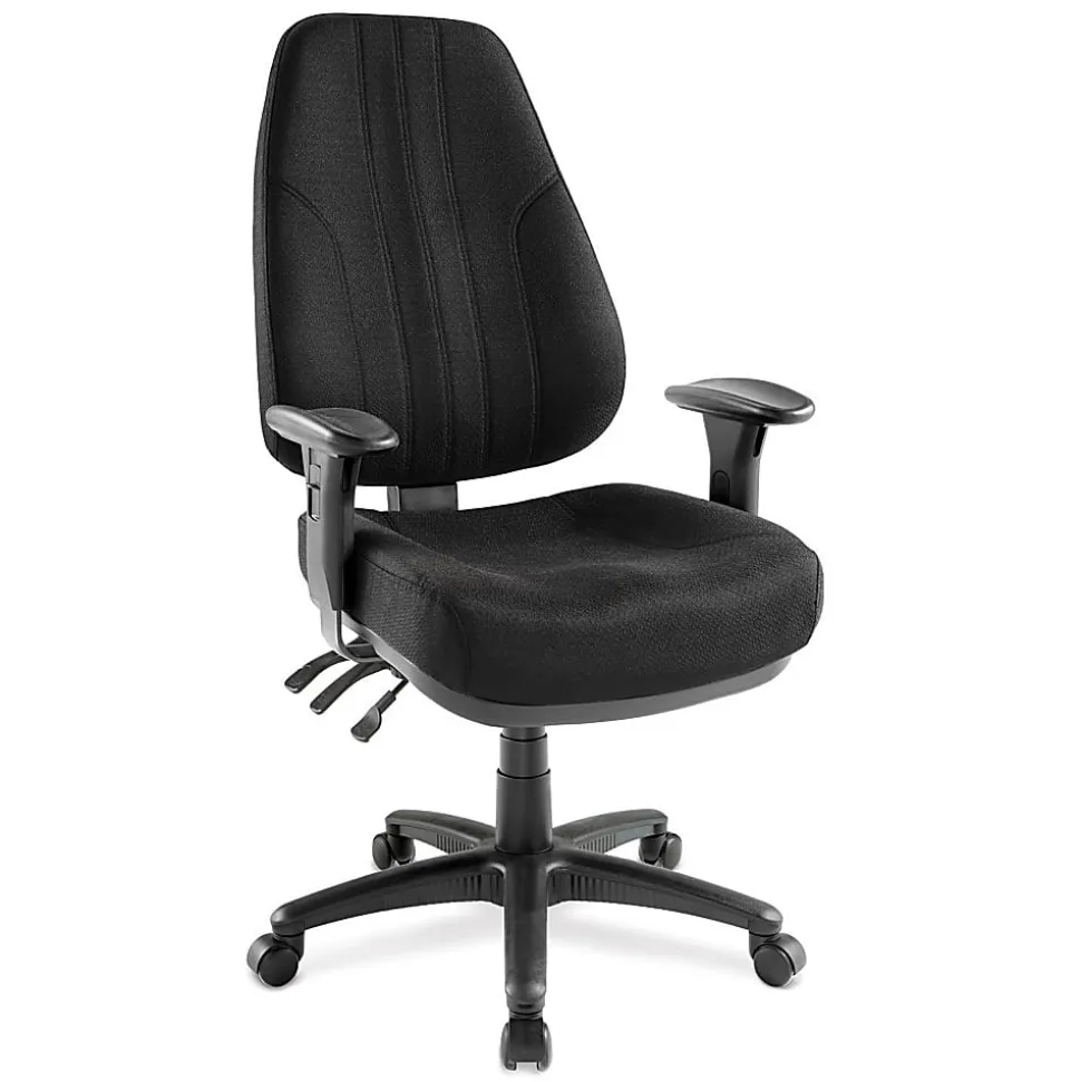 Raynor® Miranda Multifunction High-Back Chair, Black
