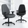 Raynor® Miranda Multifunction High-Back Chair, Pewter/Black